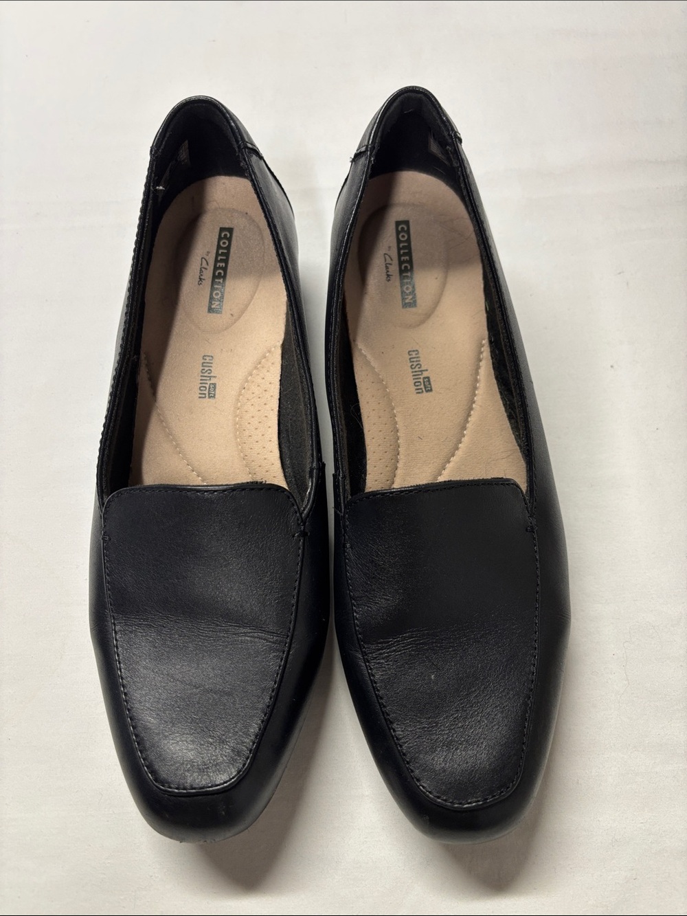 Black Leather Cushion Loafers